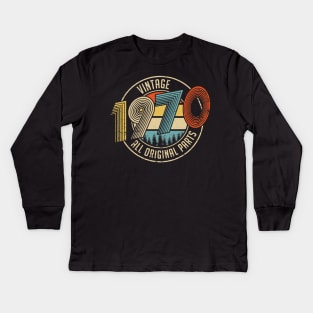 Vintage 1970 All Original Parts birthday gifts Kids Long Sleeve T-Shirt